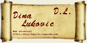 Dina Luković vizit kartica